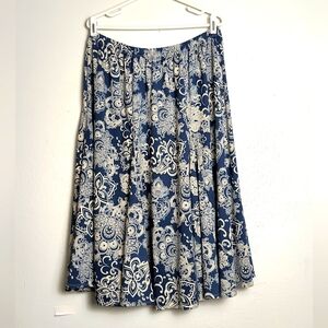Maggie Sweet Vintage Paisley Fit & Flare Skirt Women's PetiteXL Vintage Y2K